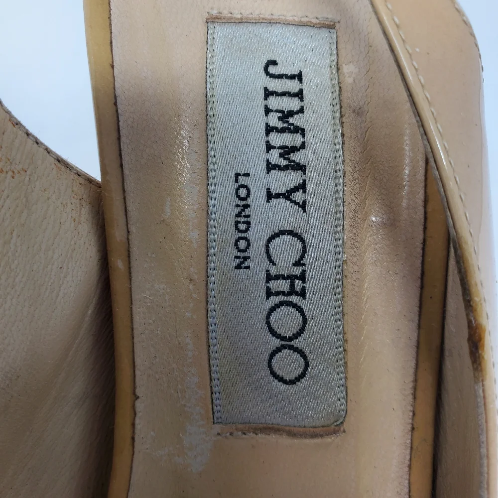 Jimmy Choo Nude Patent Pumps